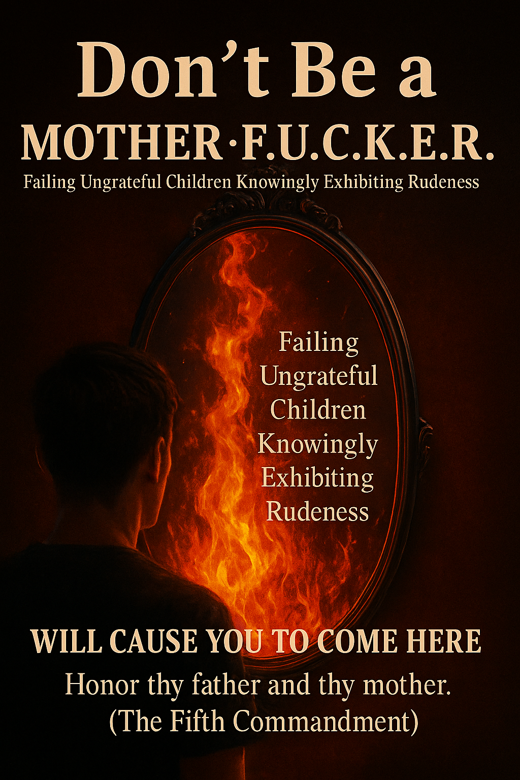 DON’T BE A MOTHER·F.U.C.K.E.R. (Failing Ungrateful Children Knowingly Exhibiting Rudeness)